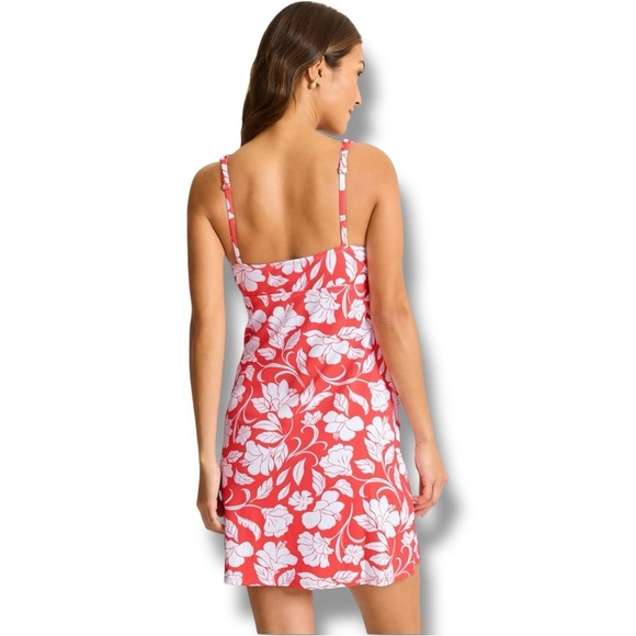 NWT TOMMY BAHAMA Island Cays Fiori V-Neck Coverup Dress - Citrus Coral XL - Picture 14 of 14